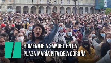 Homenaje a Samuel en la plaza María Pita de A Coruña