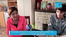 Facundo iniciará su tratamiento para poder ver, gracias a un lector de El Día