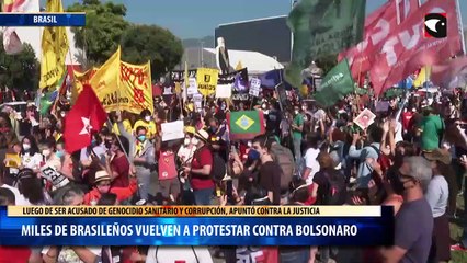 Miles de brasileños vuelven a protestar contra Bolsonaro