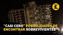 Casi cero posibilidades de encontrar sobrevivientes en edificio derrumbado