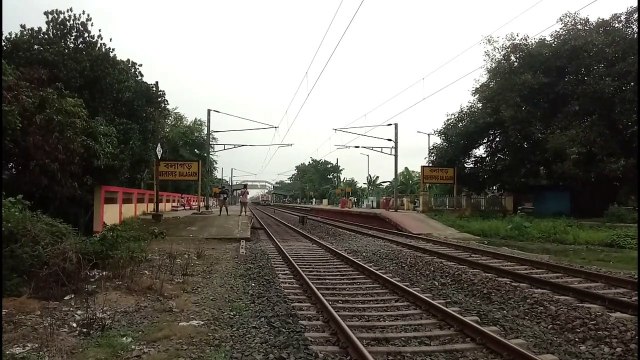 Chennai made ICF arriving & departing from Balagarh Station __ Eastern Railway