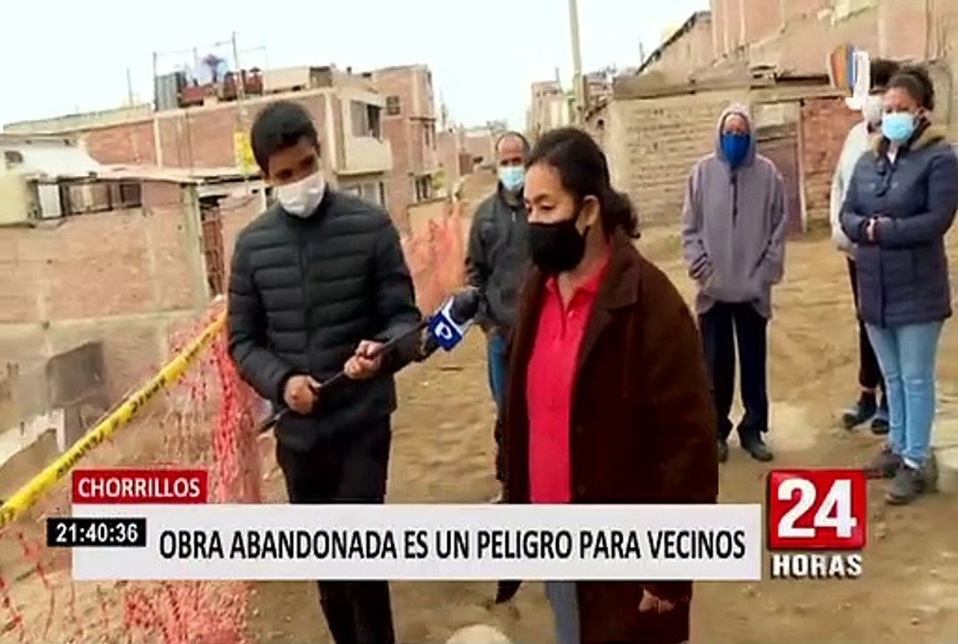 Chorrillos: vecinos piden que obras inconclusas sean retomadas pues temen un accidente fatal