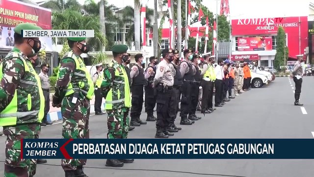 Perbatasan Jember Dijaga Ketat Petugas Gabungan selama PPKM Darurat