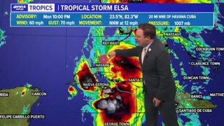 Tropical Storm Elsa strengthens as it enters the Gulf of Mexico