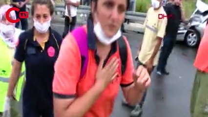 Maltepe'de zincirleme kaza: 2 yaralı