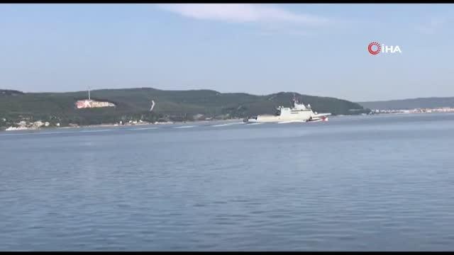 İspanya savaş gemisi Çanakkale Boğazı'ndan geçti