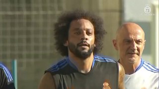 Marcelo leads first Real Madrid training back ahead of new season under the returning boss Ancelotti