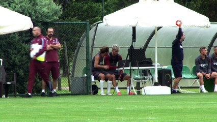 Trabzonspor yağmur altında çalıştı