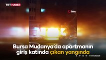 Bursa'da korkutan yangın: Apartman sakinleri sokağa döküldü