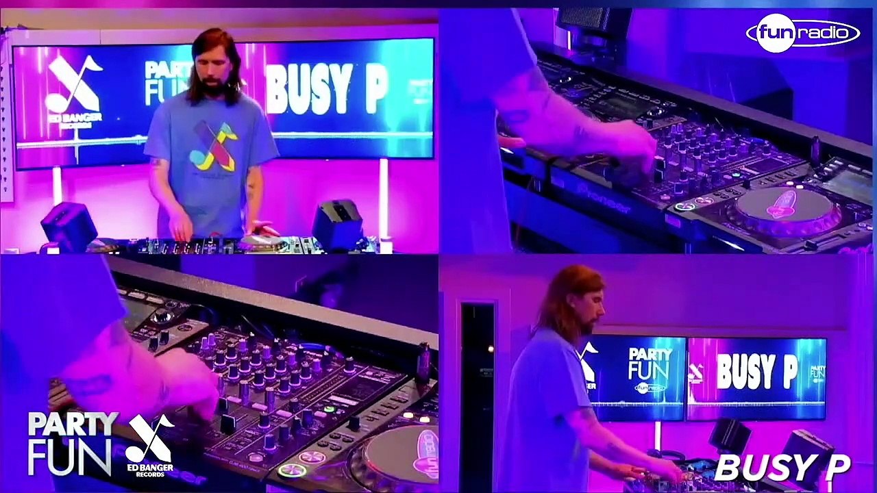 Busy P (Pedro Winter) mixe lors d'un Party Fun spécial Ed Banger