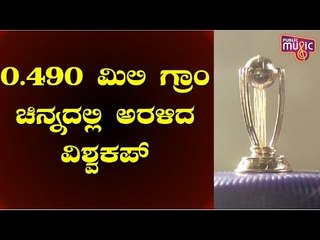Bengaluru Gold Smith Creates World Cup In Just 0.490 Milligrams Of Gold..!