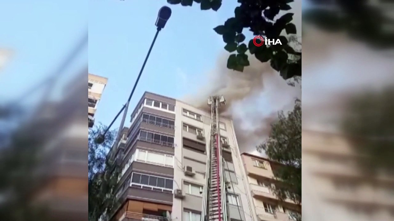 Yangında asansörde mahsur kalan kişi kurtarıldı