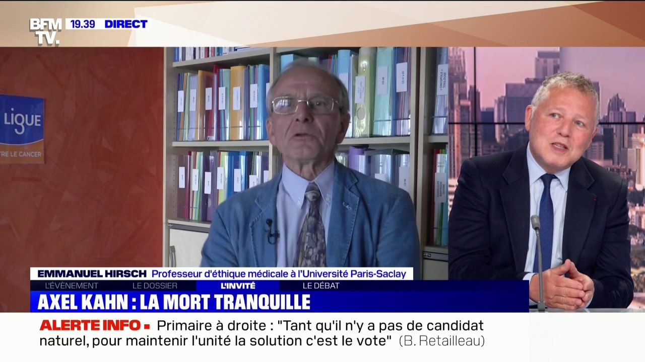 Emmanuel Hirsch rend hommage à Axel Kahn, "un humaniste avec des convictions extrêmement fortes et un sens de l'autre"