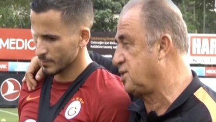 Kameraların karşısına geçen Fatih Terim ve Omar duygusal anlar yaşadı