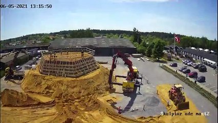 21 méter magas gigahomokvárat építettek Dániában