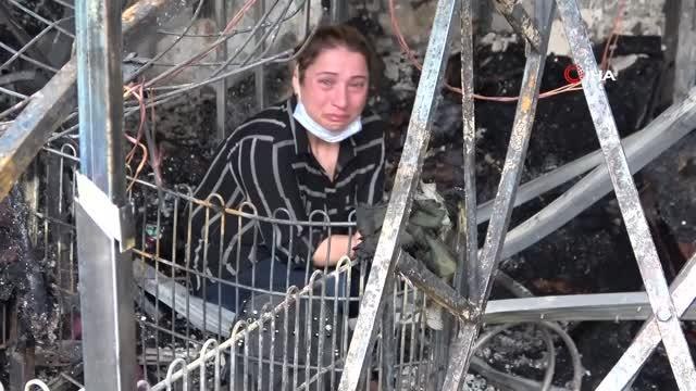 Saplantılı aşık dükkanı ateşe verdi, şoke olan kadın gözyaşlarına boğuldu