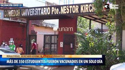 Más de 350 estudiantes fueron vacunados en un solo día