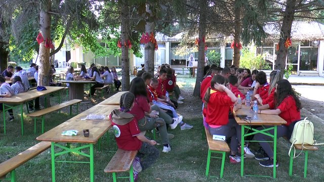 OHRİ - Kuzey Makedonya'da düzenlenen Uluslararası İzcilik Yaz Kampı, açılış töreniyle başladı