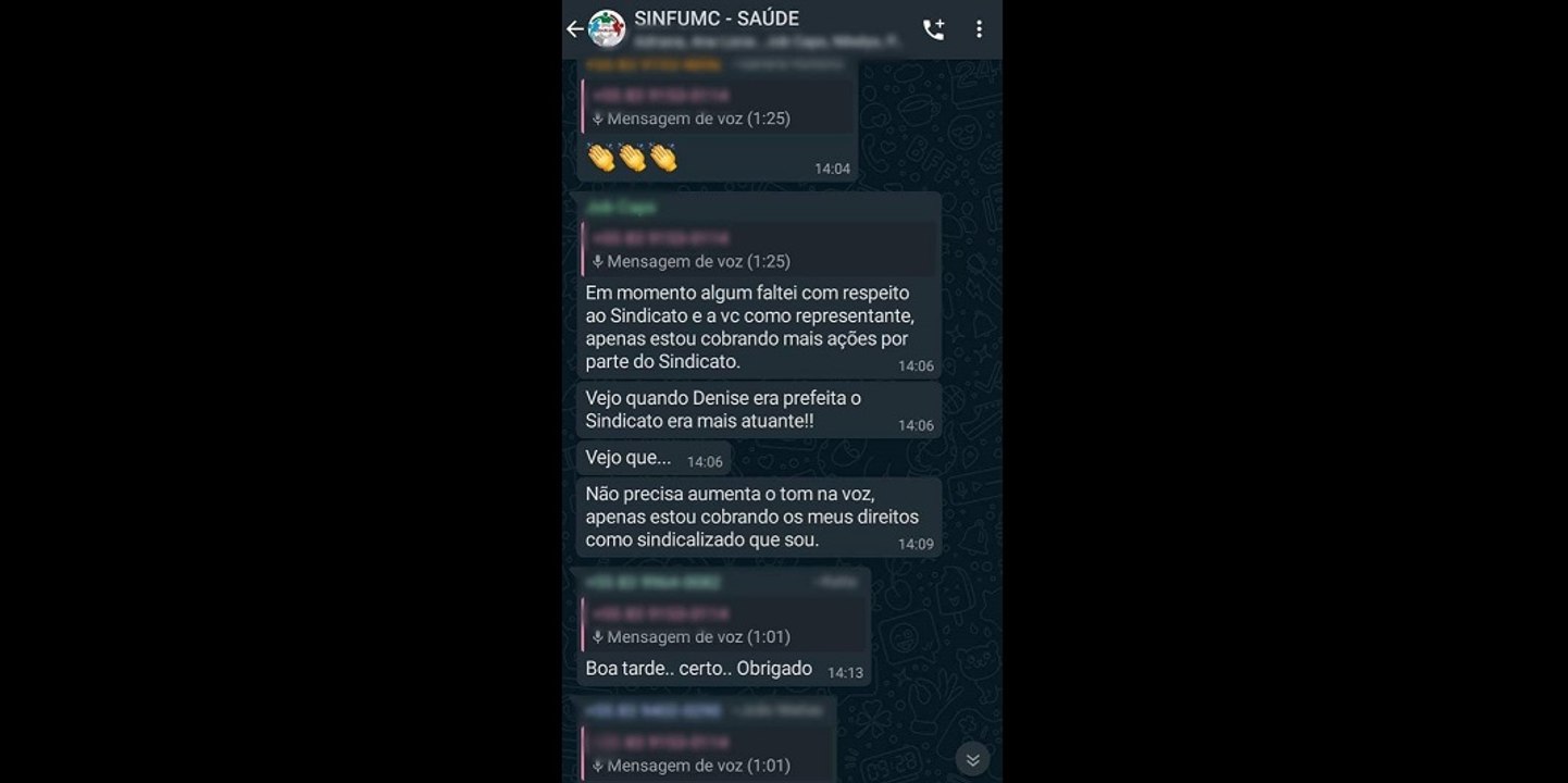 Presidenta do SINFUMC e servidor da Saúde de Cajazeiras trocam farpas em grupo: “Lave a boca”