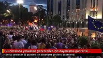 Gürcistan'da yaralanan gazeteciler için dayanışma gösterisi düzenlendi