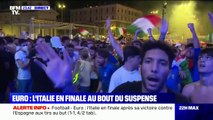 La joie des supporters italiens après la qualification de la Nazionale en finale de l'Euro