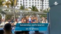 Se desata batalla campal en hotel de Mazatlán lleno de turistas pese a semáforo en rojo
