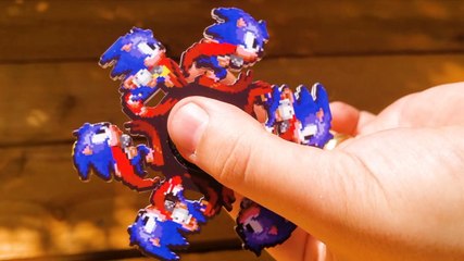 Fidget spinners have characters that look like they're running