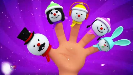 bonhommes de neige doigt famille - doigt famille chanson - Rhymes in French - Snowmen Finger Family