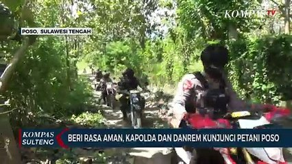 Beri Rasa Aman, Kapolda dan Danrem Kunjungi Petani Poso