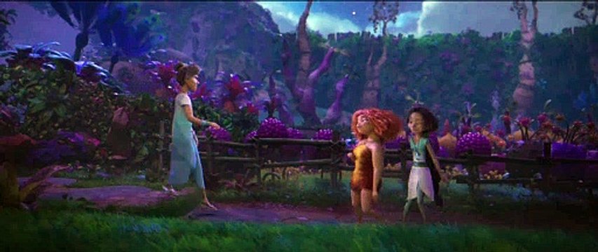 Les Croods 2 Une Nouvelle Ère Film Extrait - Guy tombe sur Eep et Aurore