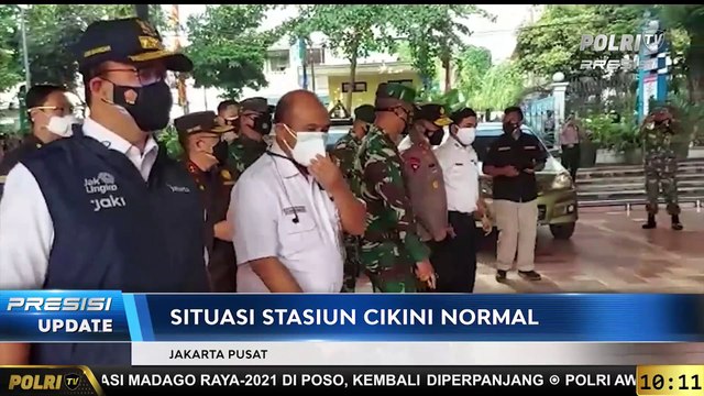LIVE Report Kapolda Metro Jaya, Pangdam Jaya, Gubenur DKI Jakarta Meninjau Titik Penyekatan di Stasiun Cikini, Jakarta
