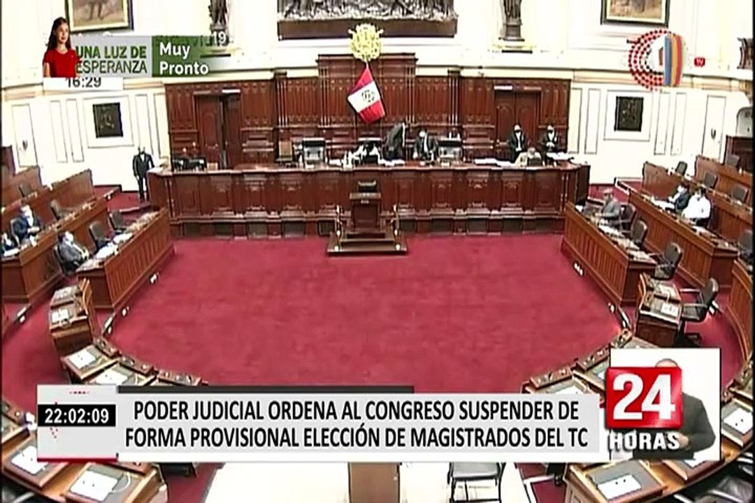 Poder Judicial ordenó al Congreso suspender elección de magistrados del TC