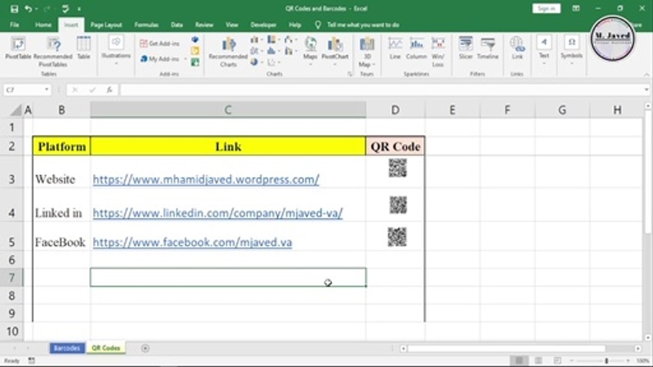 Add QR Codes in Excel, Word, and PowerPoint