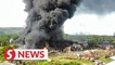 Plastics manufacturing factory in Penang mostly destroyed in fire