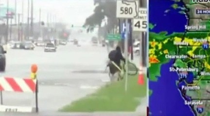 Canlı yayında garip kaza