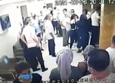 Özel hastanede asansöre binme kavgası