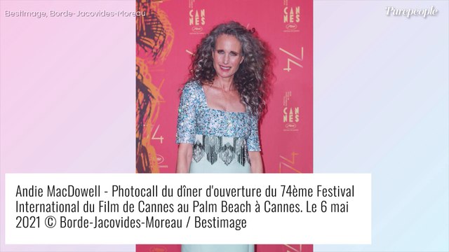 Andie MacDowell assume ses cheveux gris : l'actrice sublime à Cannes