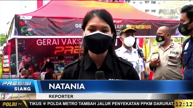 Live Report Gerai Vaksin Keliling Presisi Polres Metro Jakarta Pusat