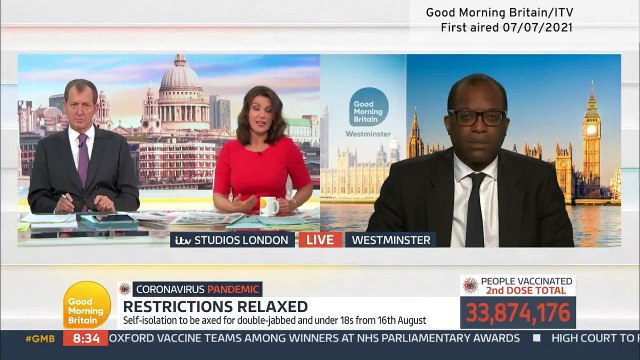 Kwasi Kwarteng answers Good Morning Britain on whether it's right to ditch face masks