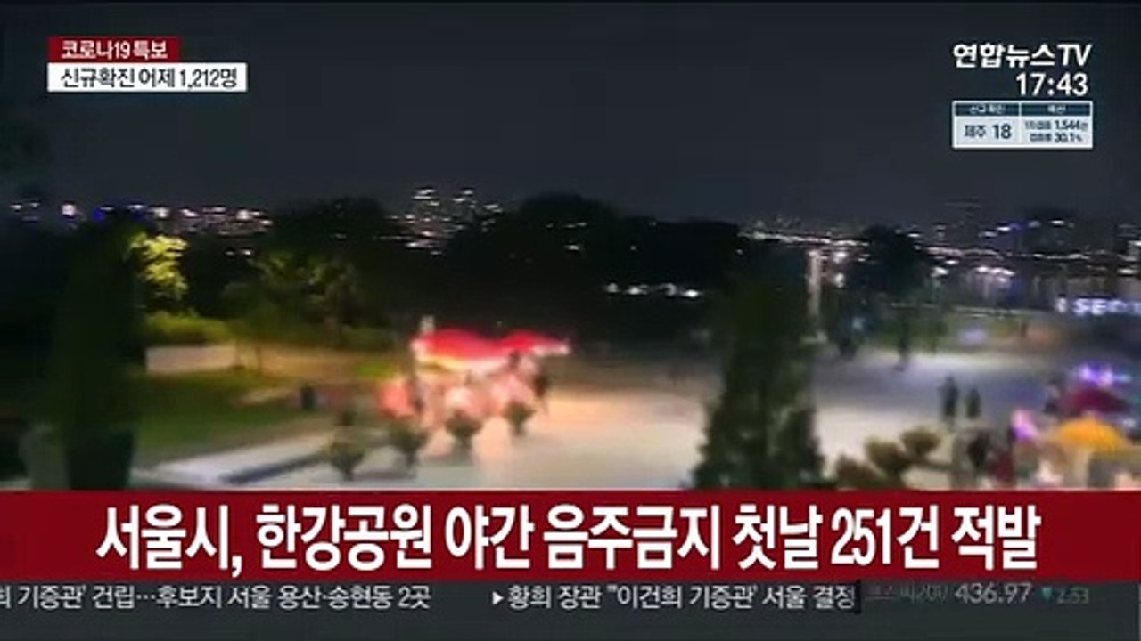 서울시, 한강공원 야간 음주금지 첫날 251건 적발
