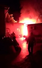 Devlet hastanesi çamaşırhanesinde korkutan yangın