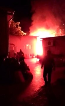 Devlet hastanesi çamaşırhanesinde korkutan yangın