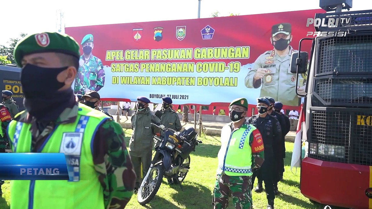 Kapolda Jateng dan Pangdam IV Diponegoro Meninjau PPKM Darurat di Wilayah Boyolali