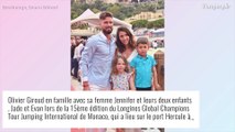 Olivier Giroud : Sortie en famille avec Jennifer et les enfants à Monaco