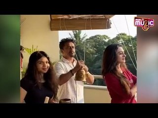 Arjun Sarja With His Family Came Out and Clapped To Express His Gratitude To People In Medical Field