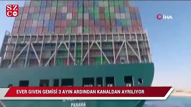 Süveyş Kanalını tıkayan Ever Given gemisi, kanaldan ayrılıyor