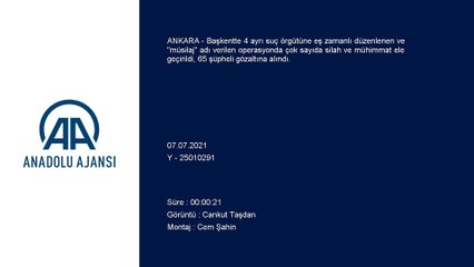 ANKARA - 4 ayrı suç örgütüne 'Müsilaj' operasyonu: 65 gözaltı