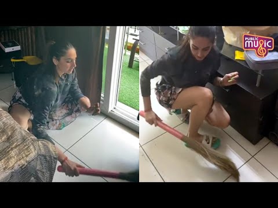 ಇದಕ್ಕಿಂತ ಒಳ್ಳೆ ವರ್ಕೌಟ್ ಯಾವುದೂ ಇಲ್ಲ..! Ragini Dwivedi Sweeps House During Lockdown