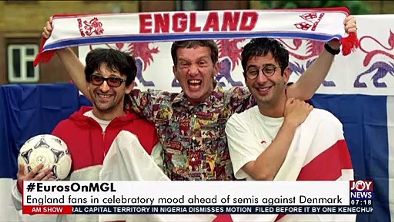 #EurosOnMGL: England fans in celebratory mood ahead of semis against Denmark - AM Sports (7-7-21)
