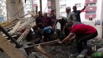 Cami inşaatında göçük! Üç işçi enkaz altında kaldı